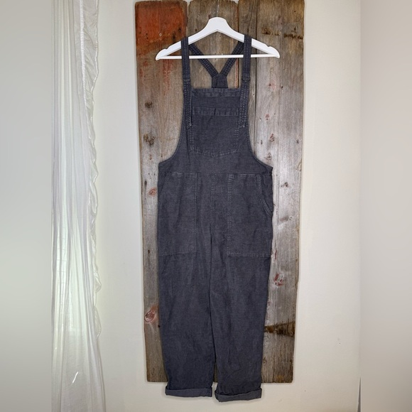AERIE Werk & Play Gray Corduroy Overalls Size S - Picture 2 of 12
